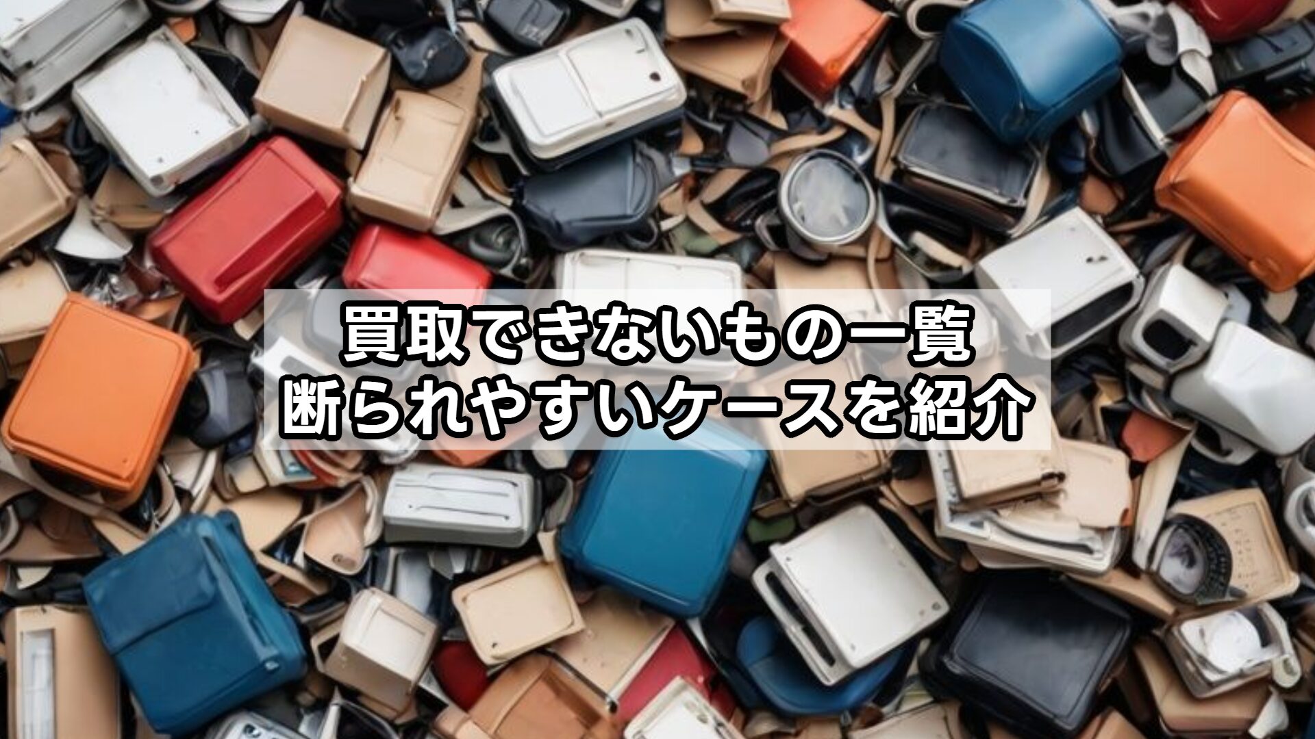 買取できないもの一覧｜断られやすいケースを紹介