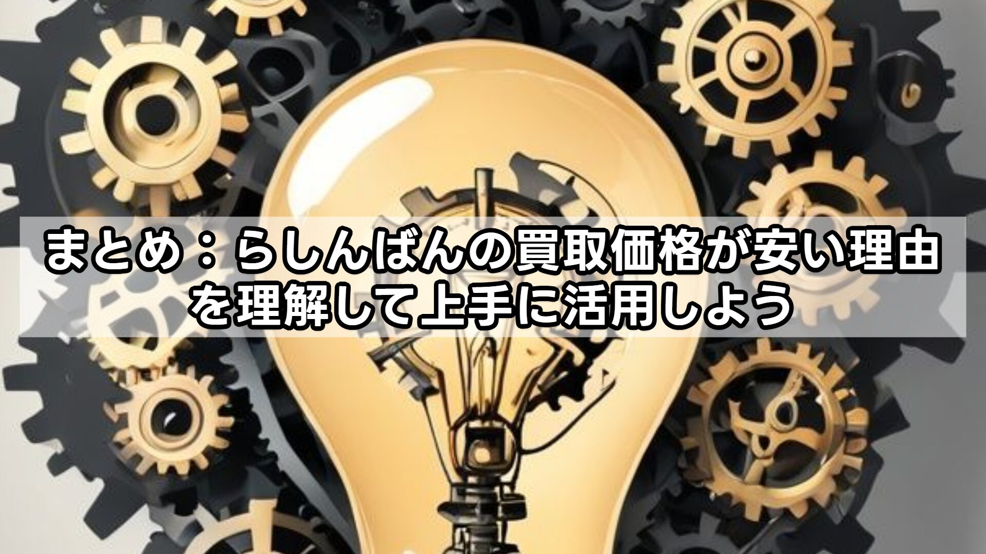 まとめ：らしんばんの買取価格が安い理由を理解して上手に活用しよう