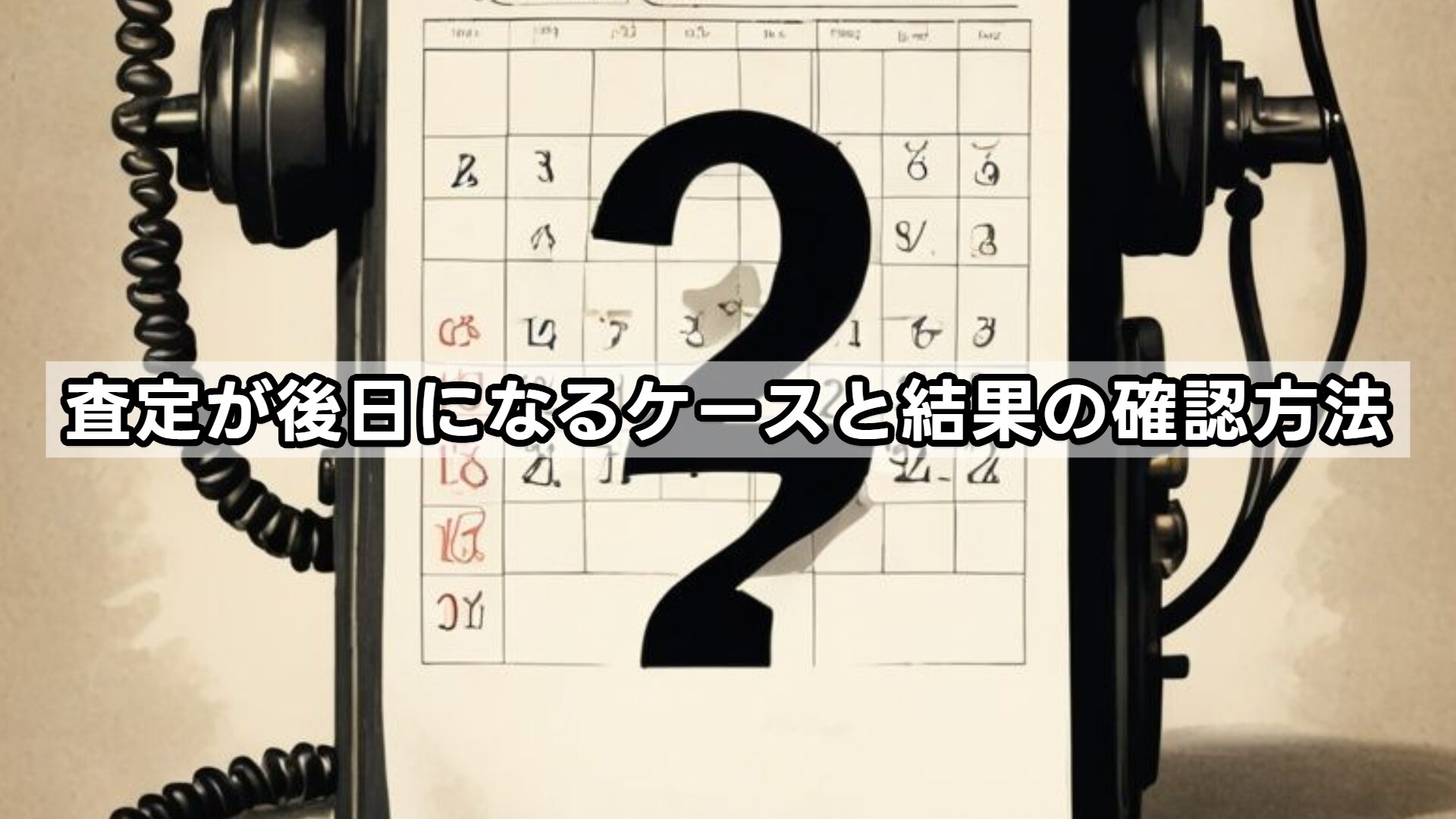 査定が後日になるケースと結果の確認方法