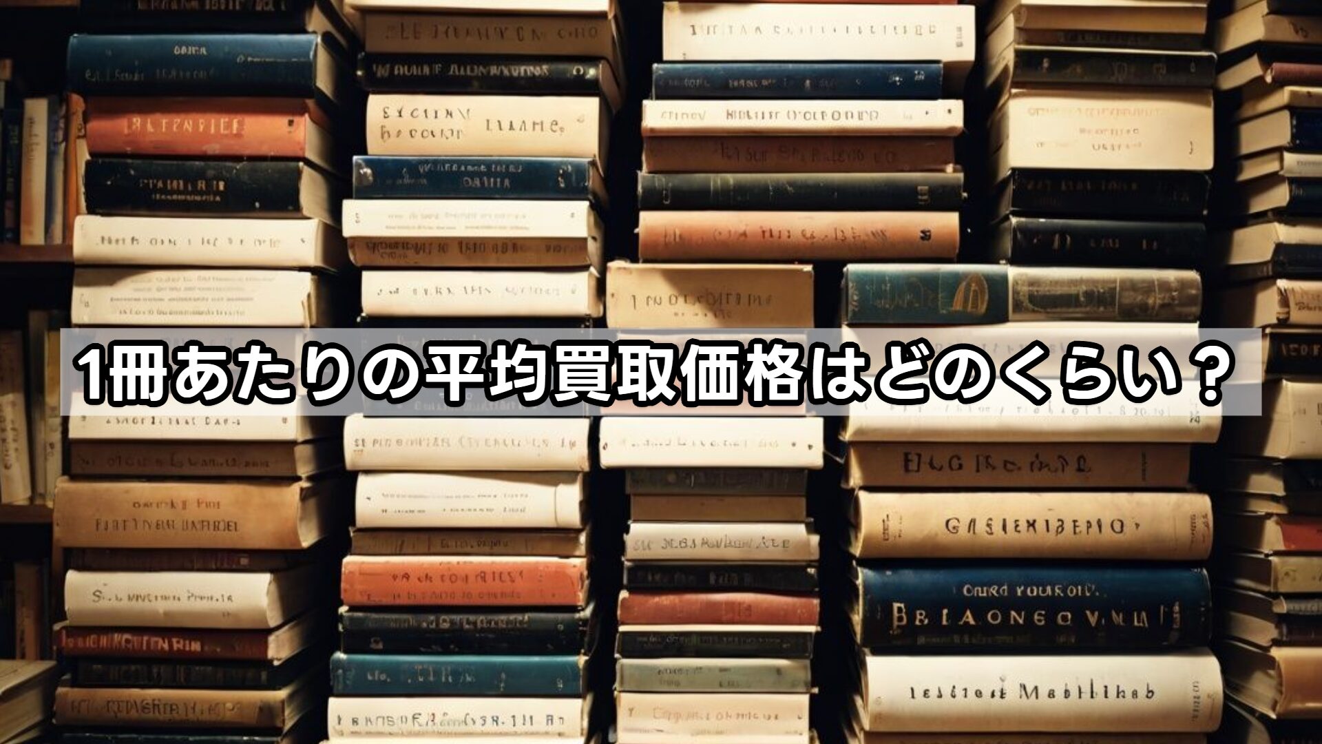 1冊あたりの平均買取価格はどのくらい？