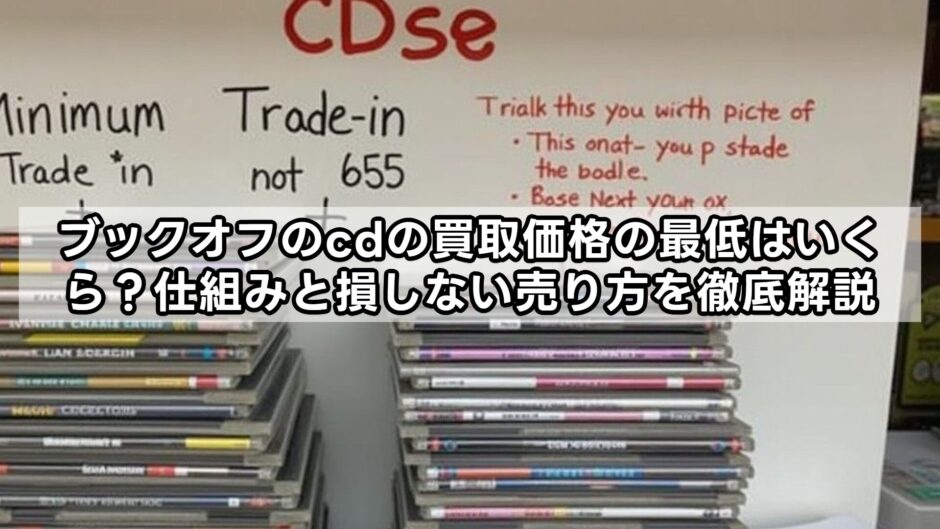ブックオフのcdの買取価格の最低はいくら？仕組みと損しない売り方を徹底解説