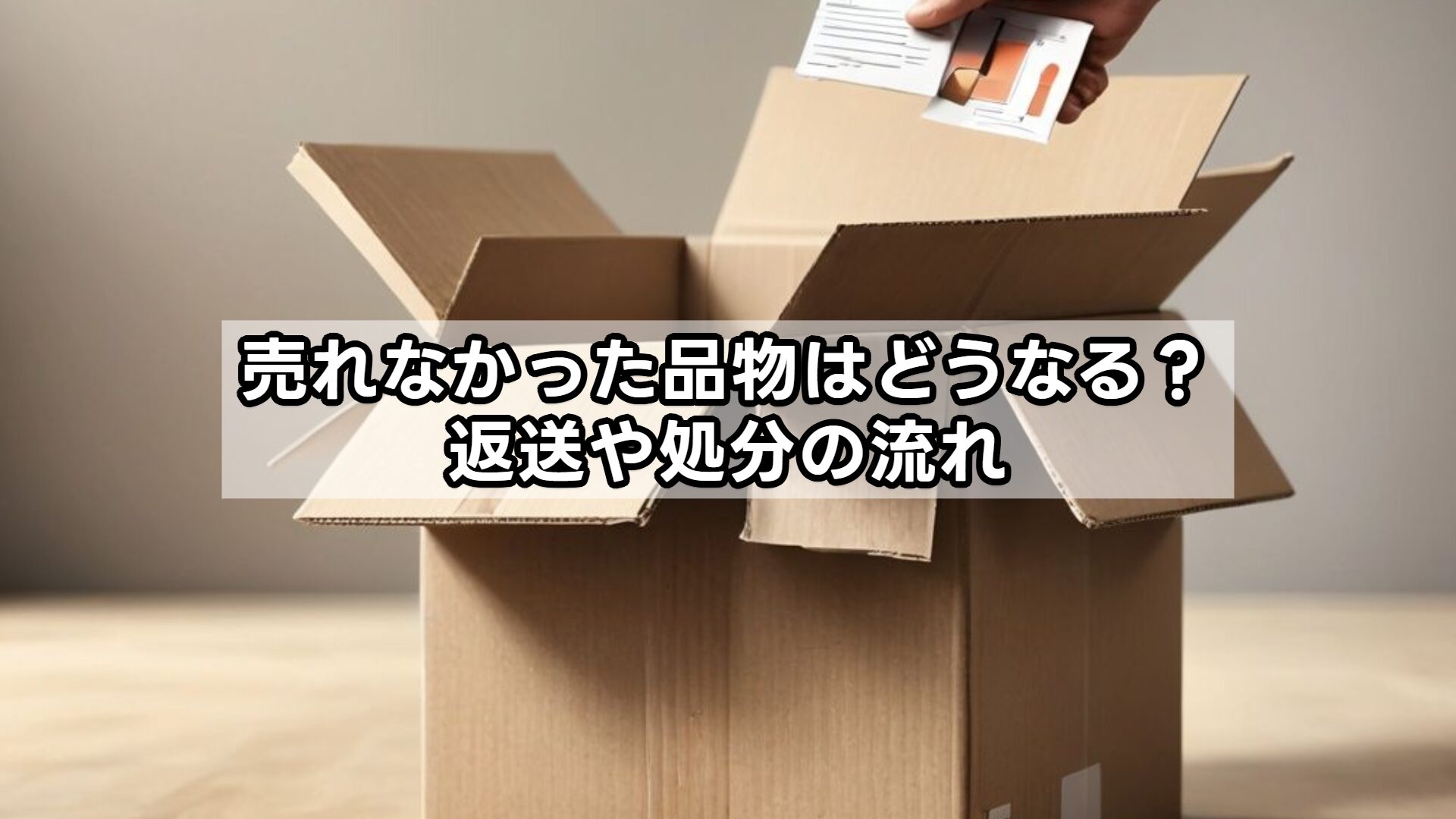 売れなかった品物はどうなる？返送や処分の流れ