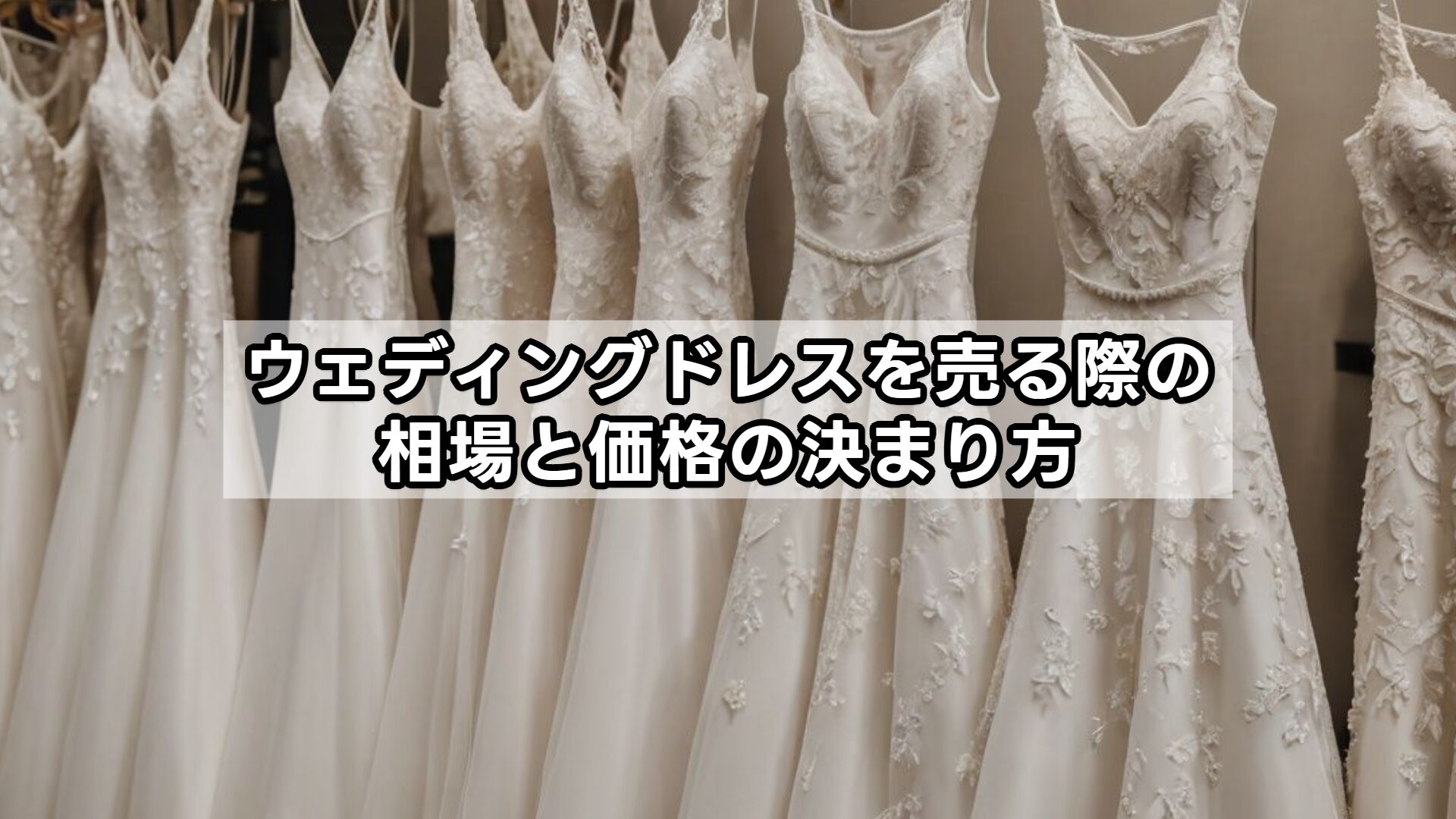 ウェディングドレスを売る際の相場と価格の決まり方