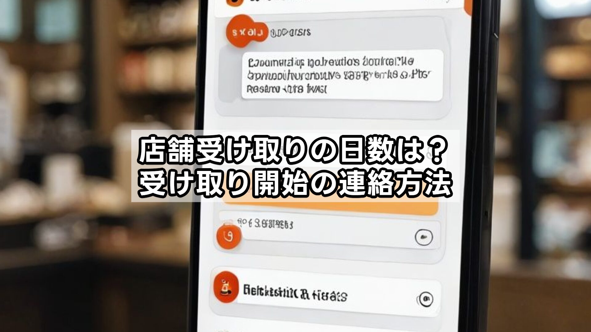 店舗受け取りの日数は？受け取り開始の連絡方法