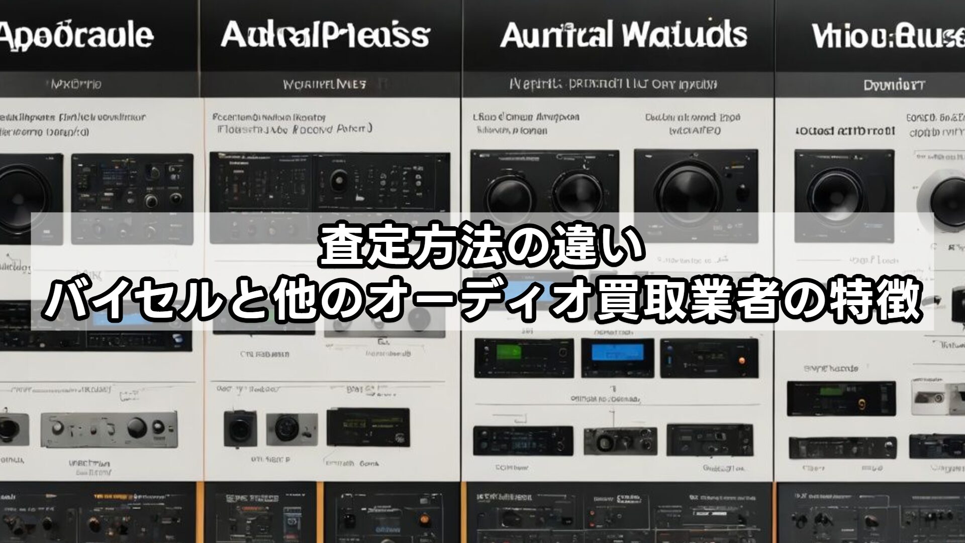 査定方法の違い|バイセルと他のオーディオ買取業者の特徴