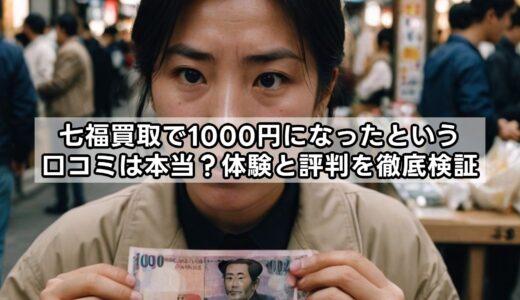 七福買取で1000円になったという口コミは本当？体験と評判を徹底検証