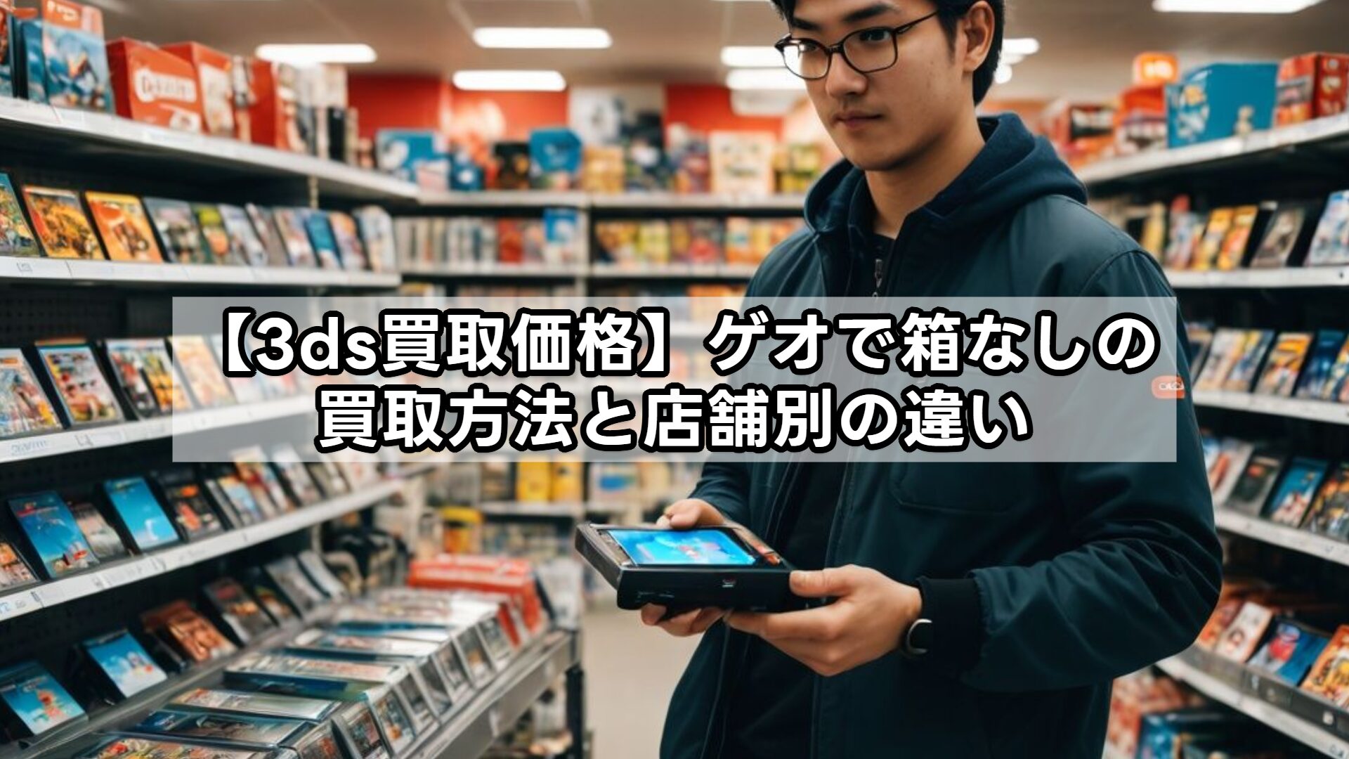 【3ds買取価格】ゲオで箱なしの買取方法と店舗別の違い