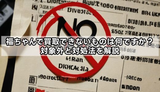 福ちゃんで買取できないものは何ですか？対象外と対処法を解説