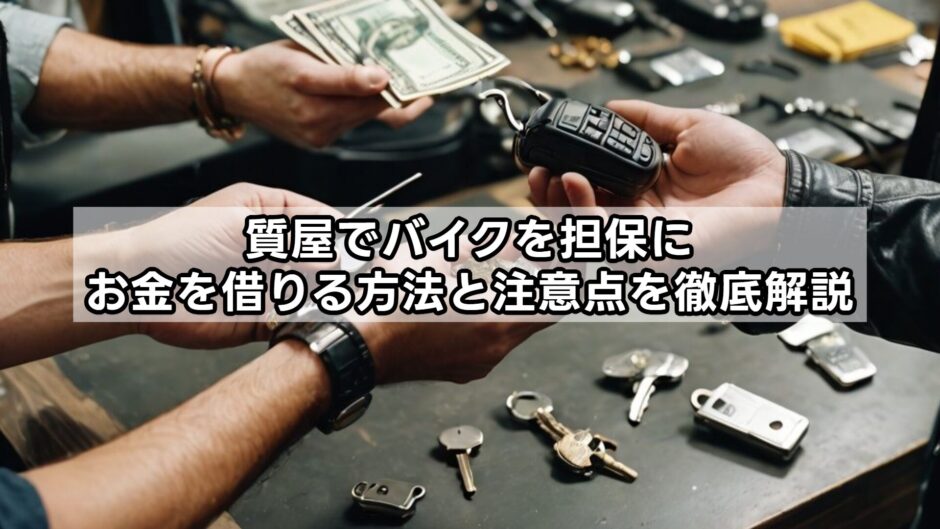 質屋でバイクを担保にお金を借りる方法と注意点を徹底解説