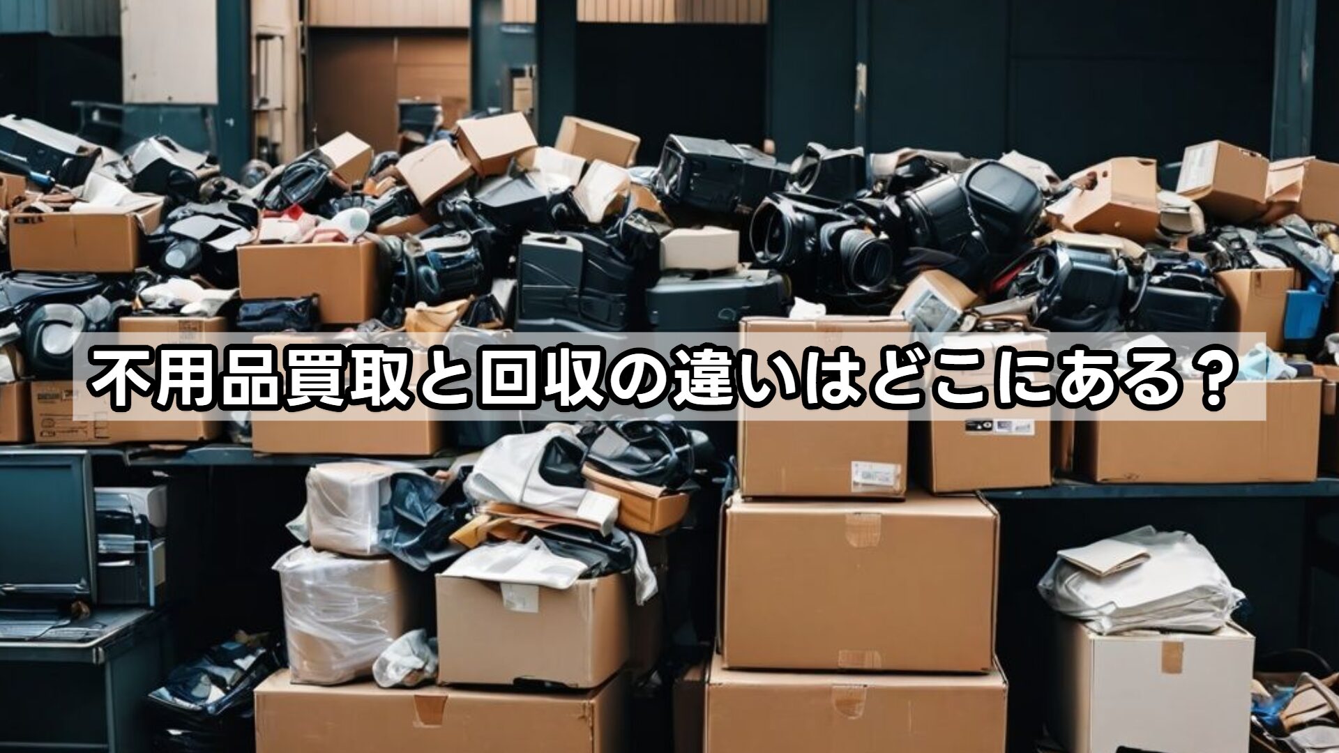 不用品買取と回収の違いはどこにある?