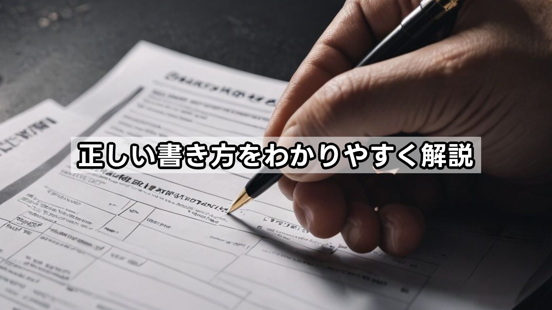 正しい書き方をわかりやすく解説