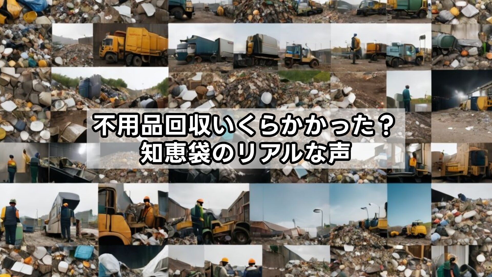 不用品回収いくらかかった?知恵袋のリアルな声