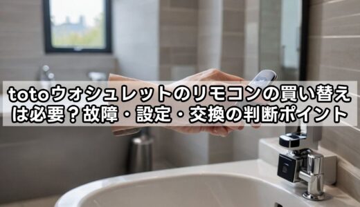 totoウォシュレットのリモコンの買い替えは必要？故障・設定・交換の判断ポイント