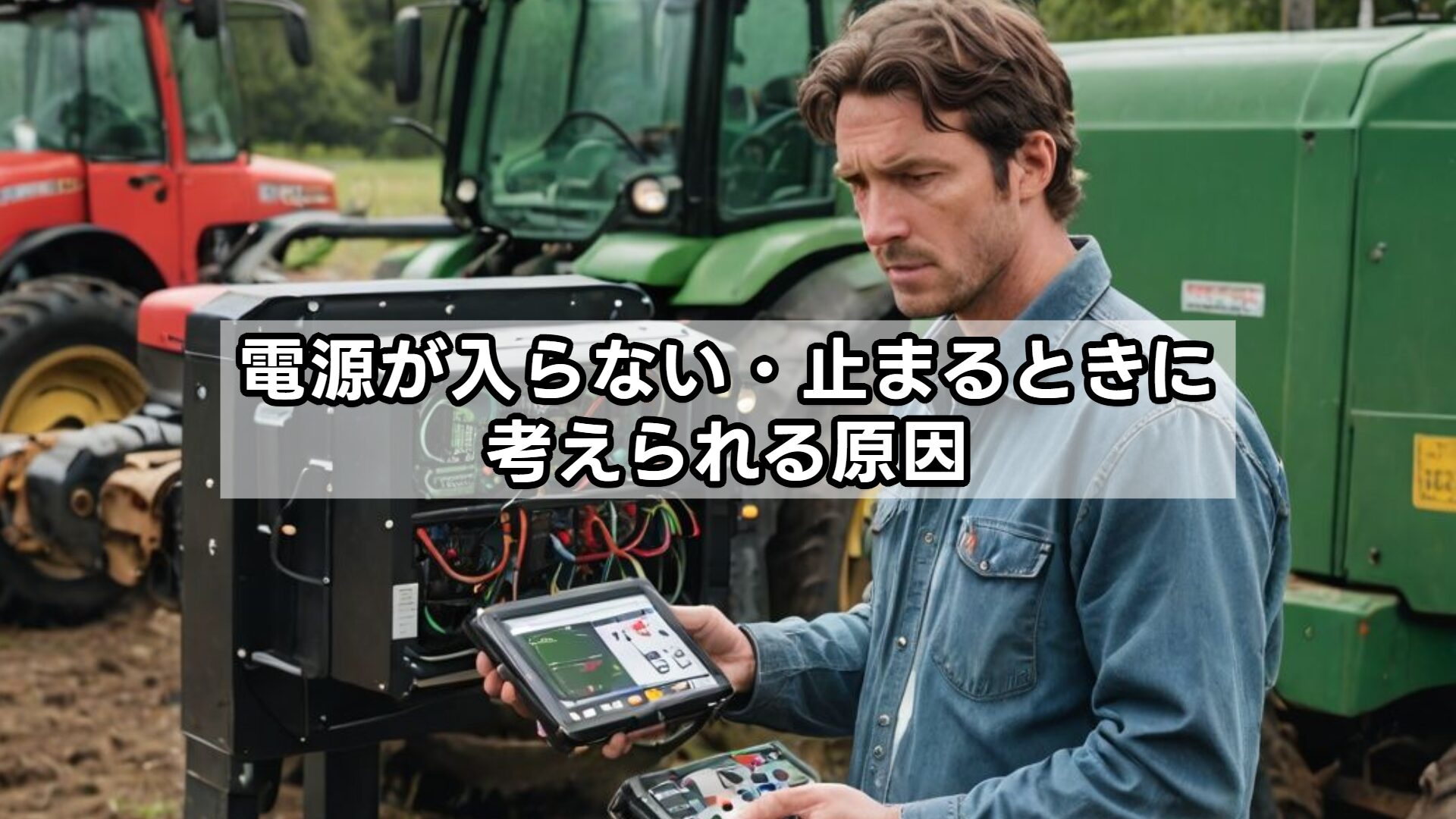 電源が入らない・止まるときに考えられる原因