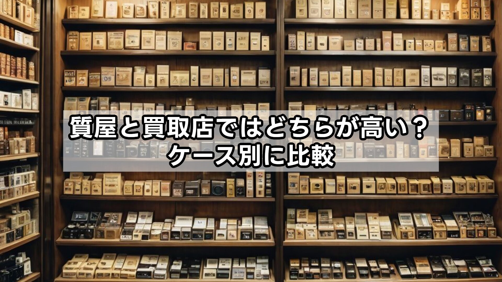 質屋と買取店ではどちらが高い?ケース別に比較