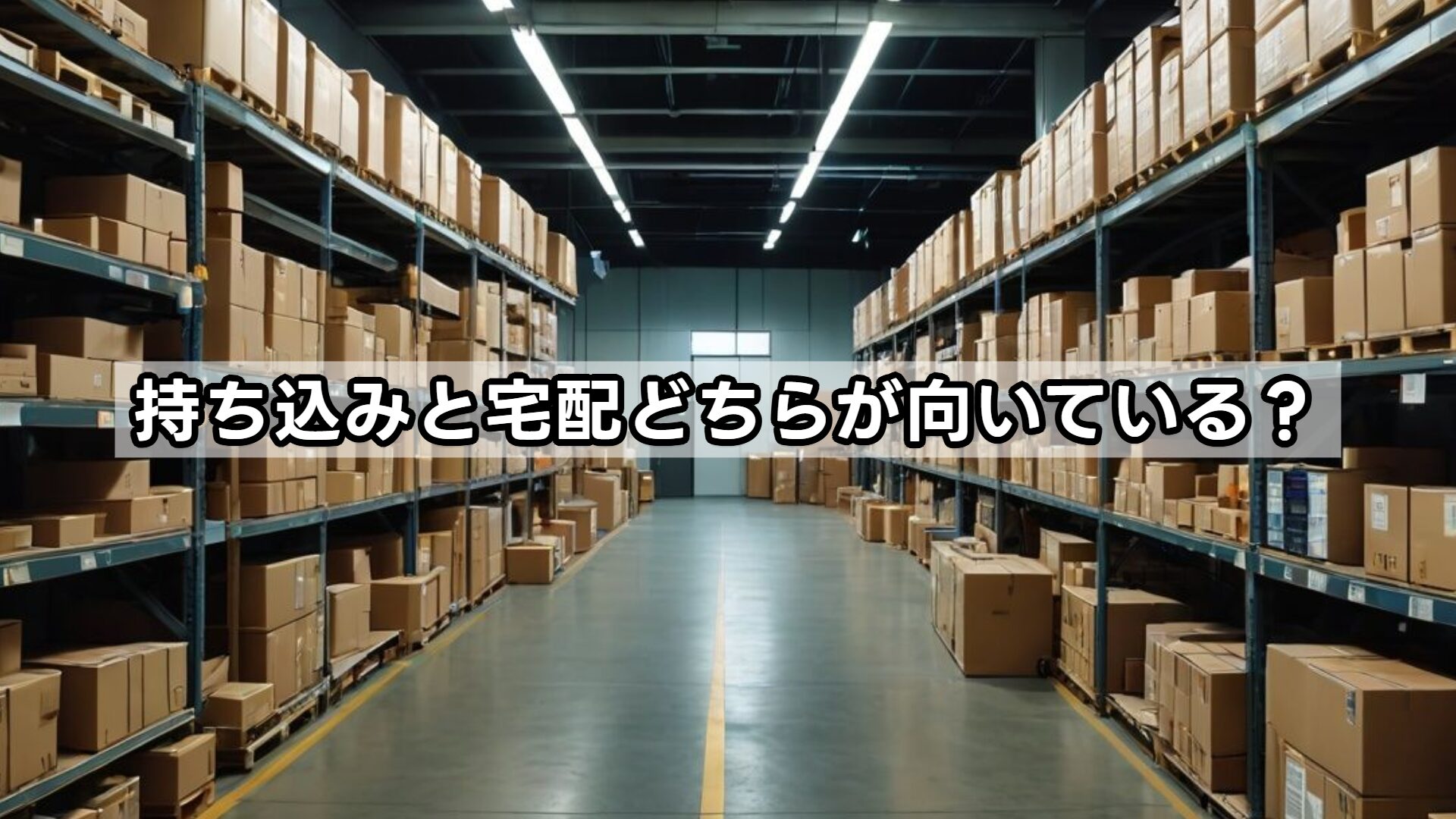 持ち込みと宅配どちらが向いている？