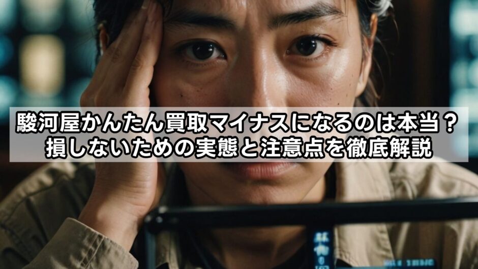 駿河屋かんたん買取マイナスになるのは本当？損しないための実態と注意点を徹底解説