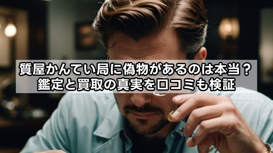 質屋かんてい局に偽物があるのは本当？鑑定と買取の真実を口コミも検証