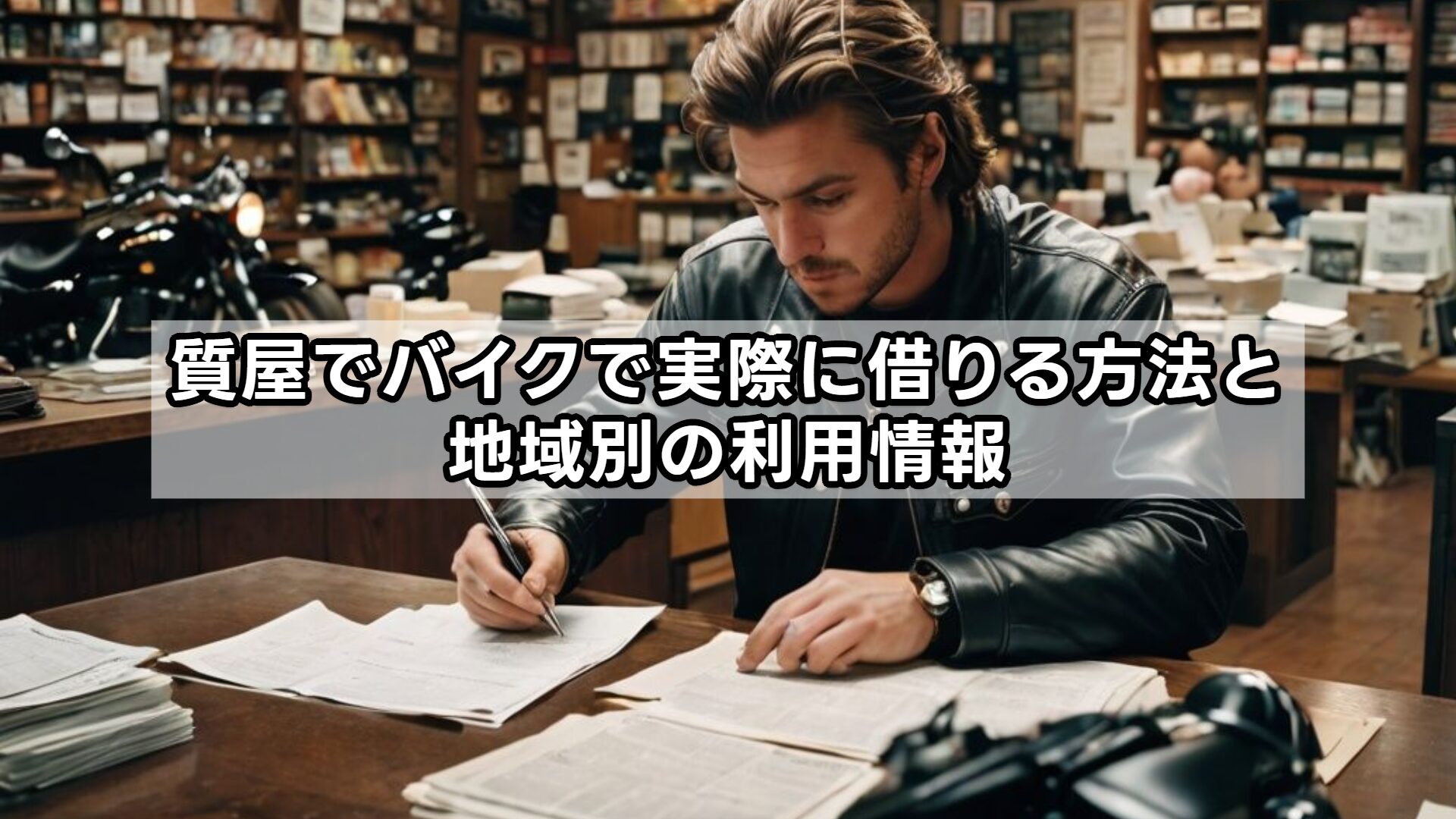質屋でバイクで実際に借りる方法と地域別の利用情報