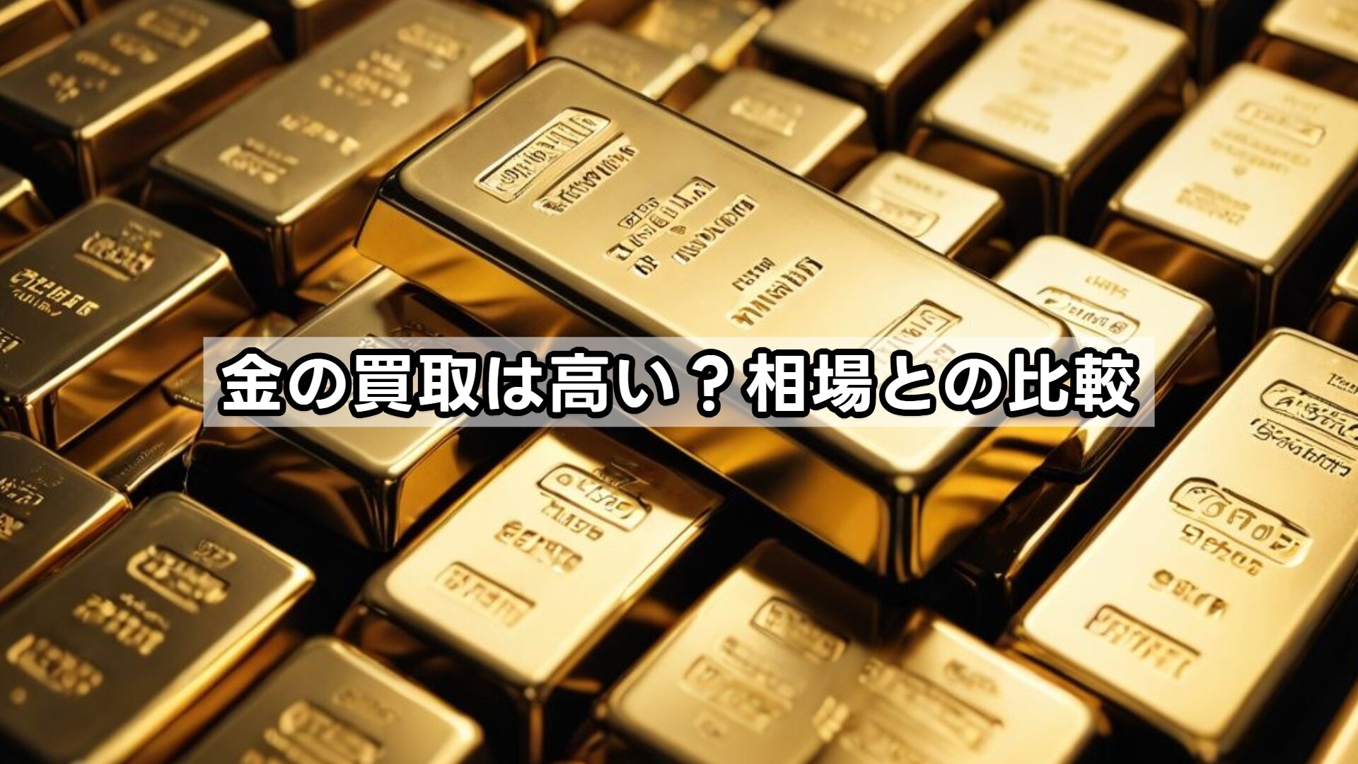 金の買取は高い?相場との比較