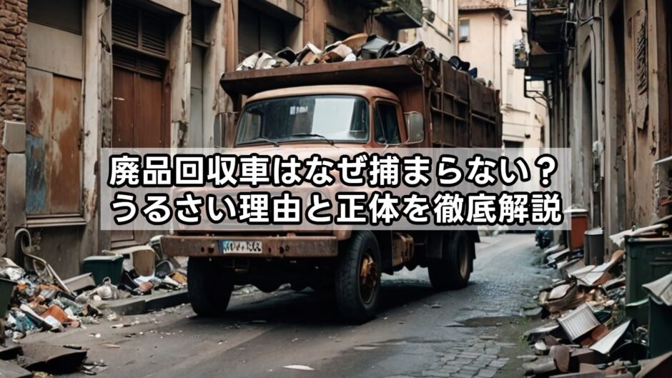 廃品回収車はなぜ捕まらない？うるさい理由と正体を徹底解説