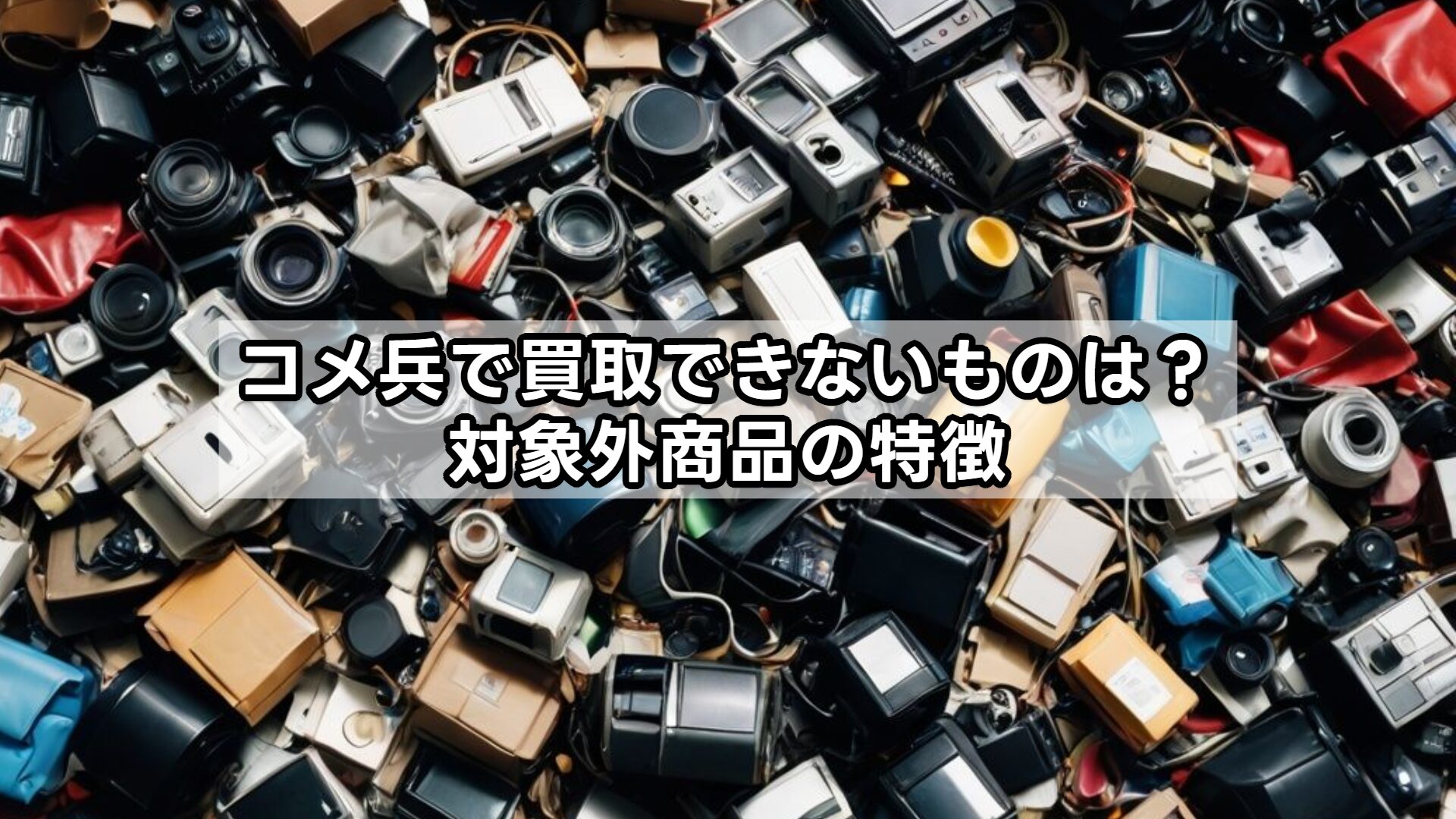 コメ兵で買取できないものは？対象外商品の特徴