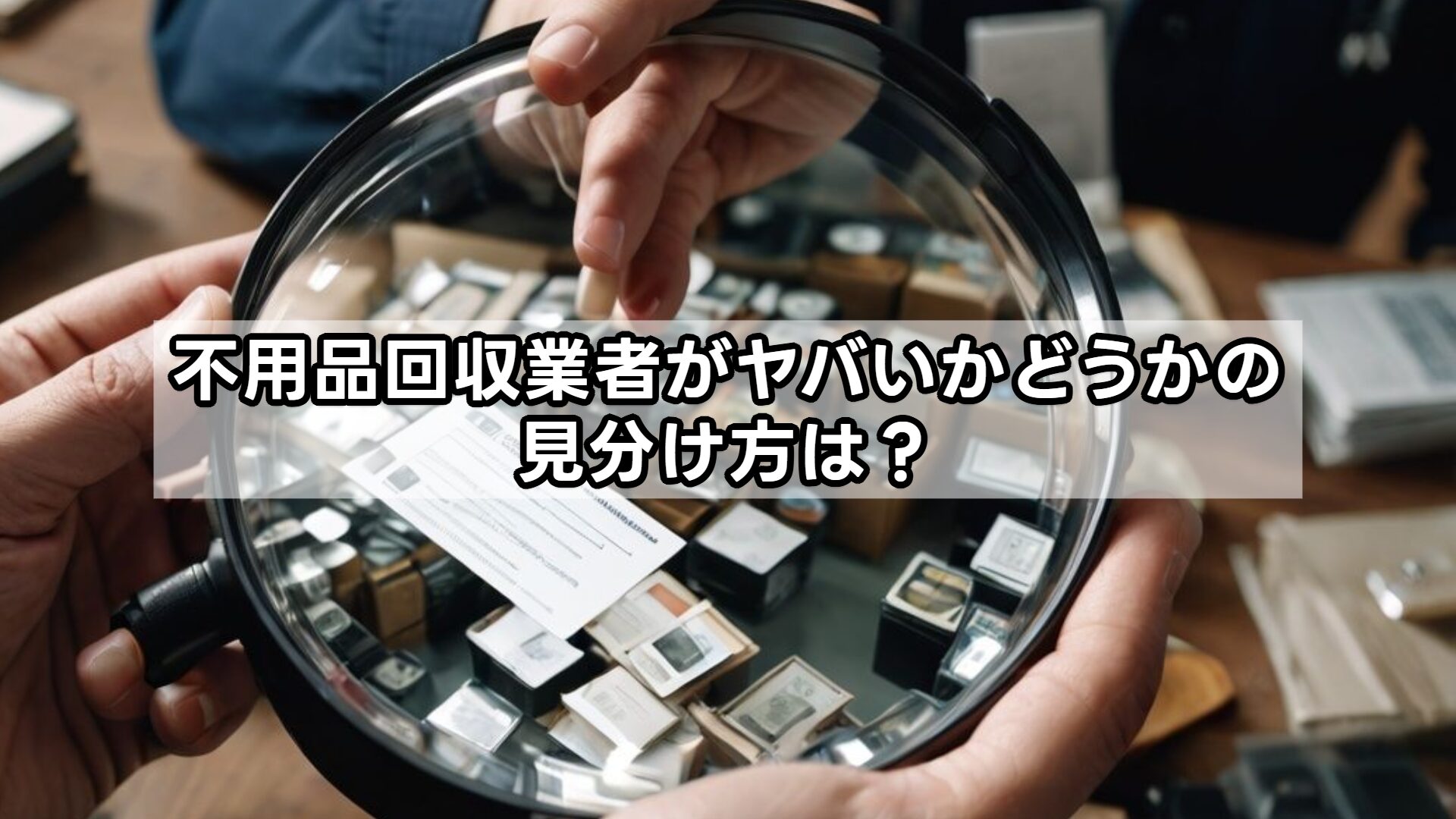 不用品回収業者がヤバいかどうかの見分け方は?