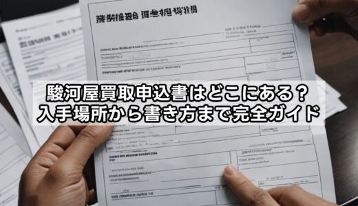 駿河屋買取申込書はどこにある？入手場所から書き方まで完全ガイド