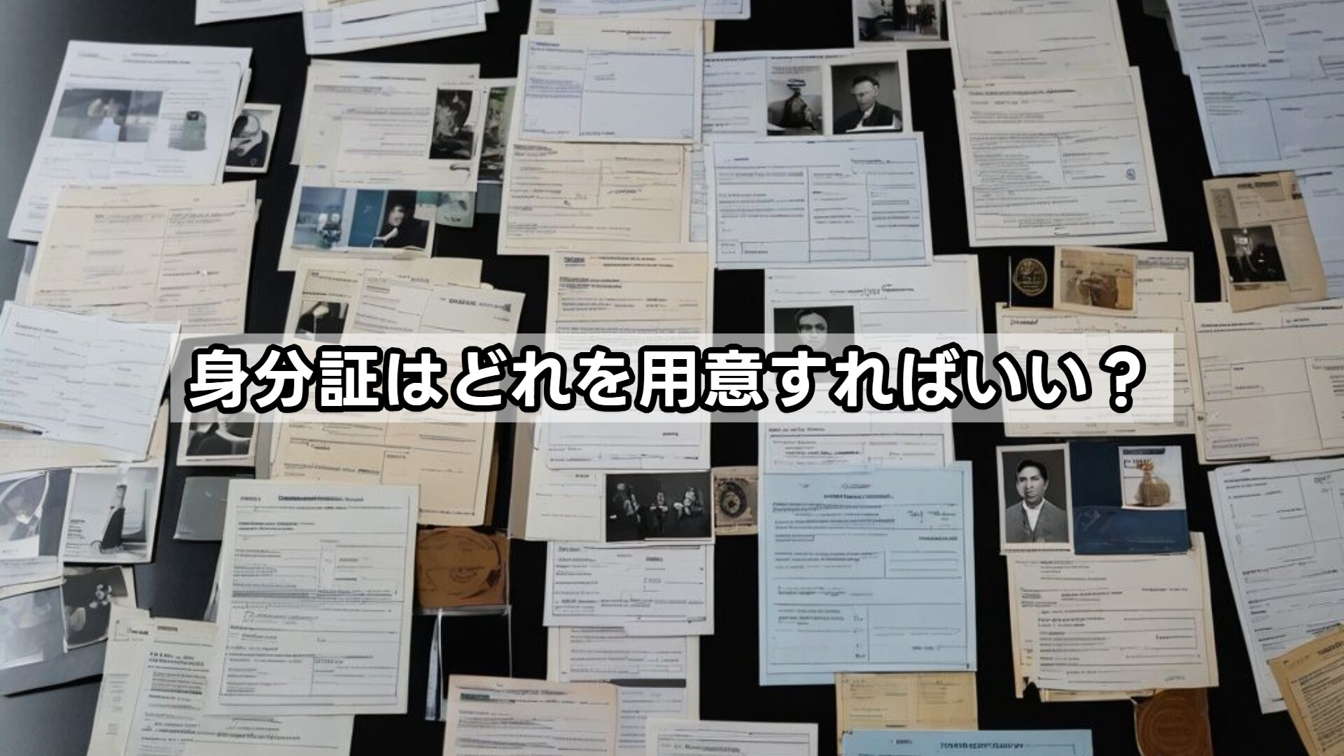 身分証はどれを用意すればいい？