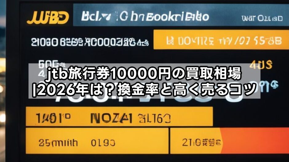 jtb旅行券10000円の買取相場|2026年は？換金率と高く売るコツ