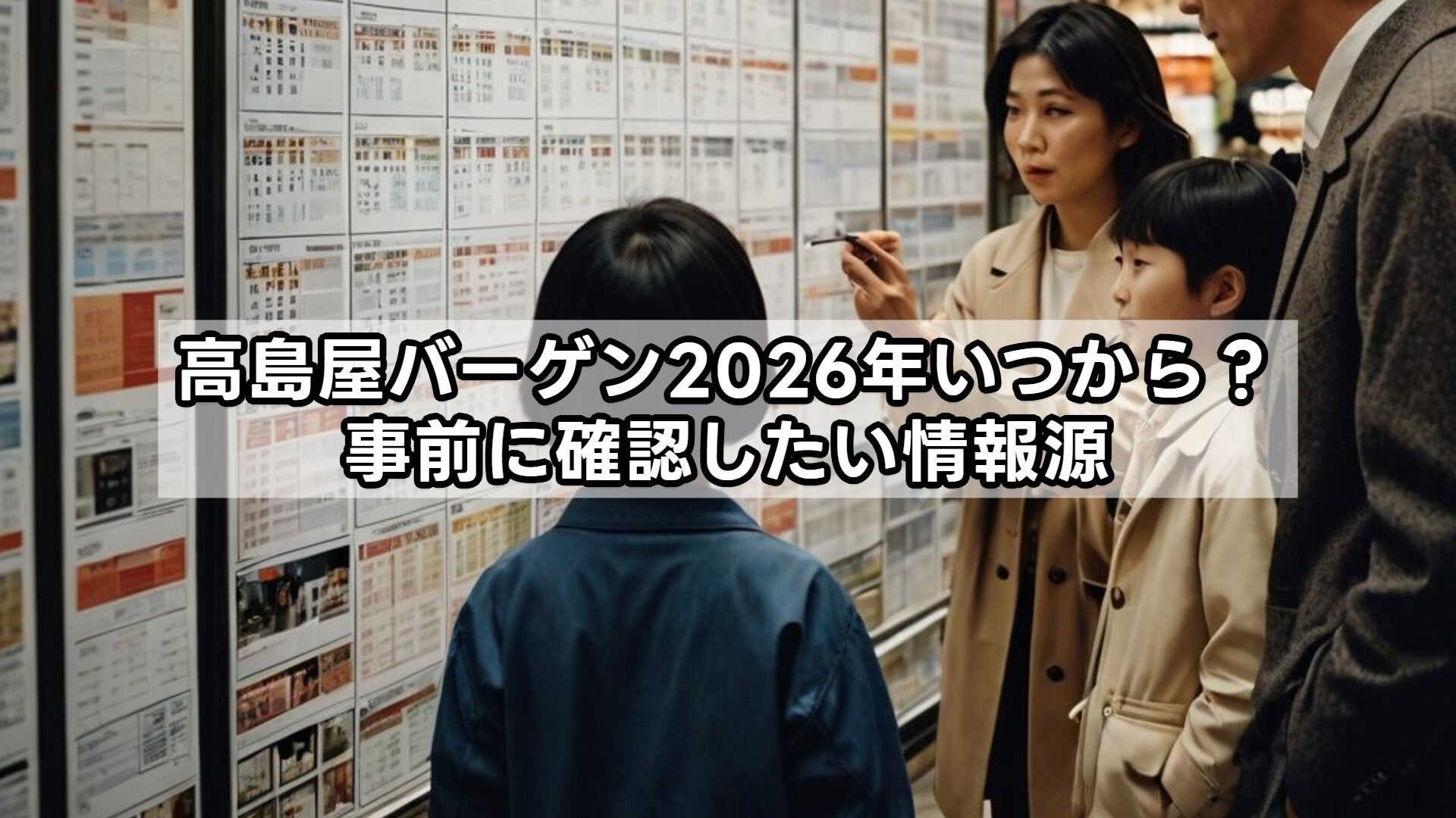 高島屋バーゲン2026年いつから?事前に確認したい情報源