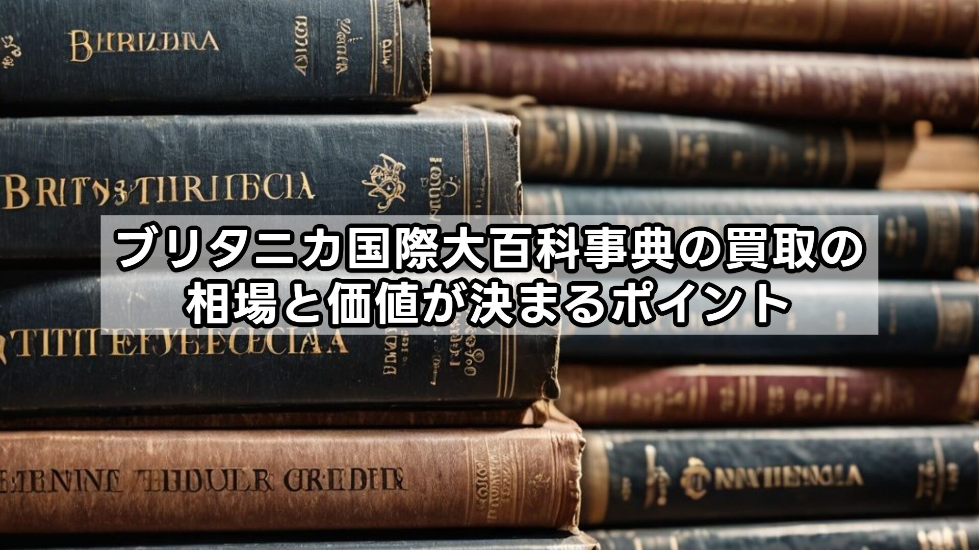 ブリタニカ国際大百科事典の買取の相場と価値が決まるポイント