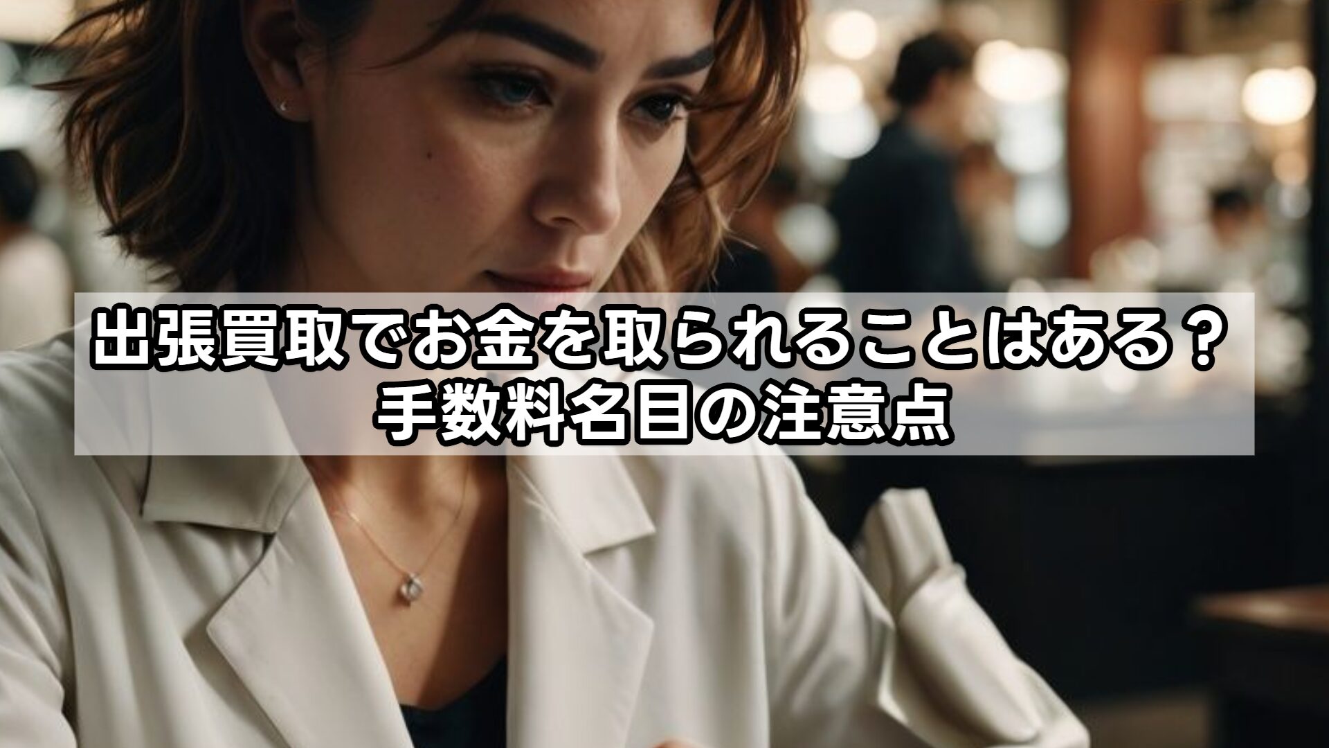 出張買取でお金を取られることはある？手数料名目の注意点