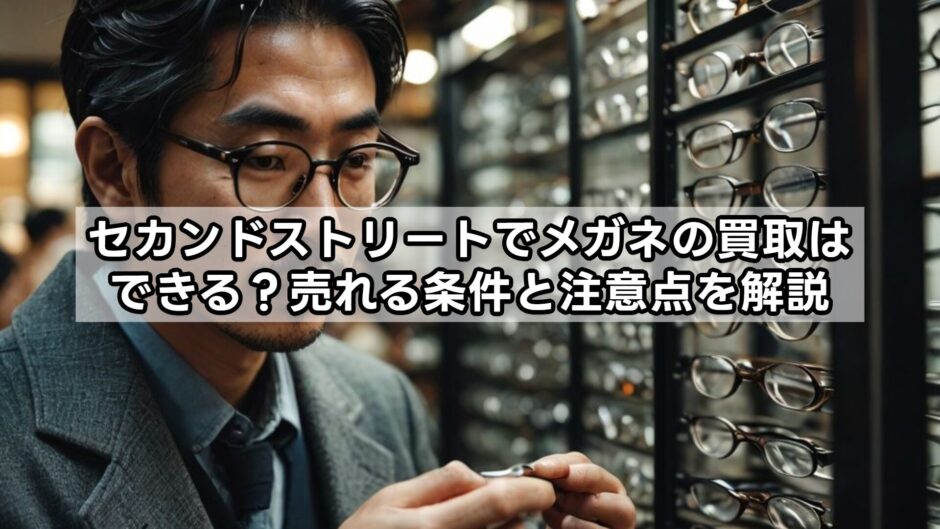 セカンドストリートでメガネの買取はできる？売れる条件と注意点を解説