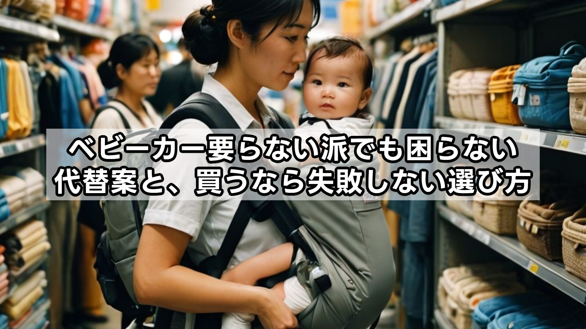 ベビーカー要らない派でも困らない代替案と、買うなら失敗しない選び方