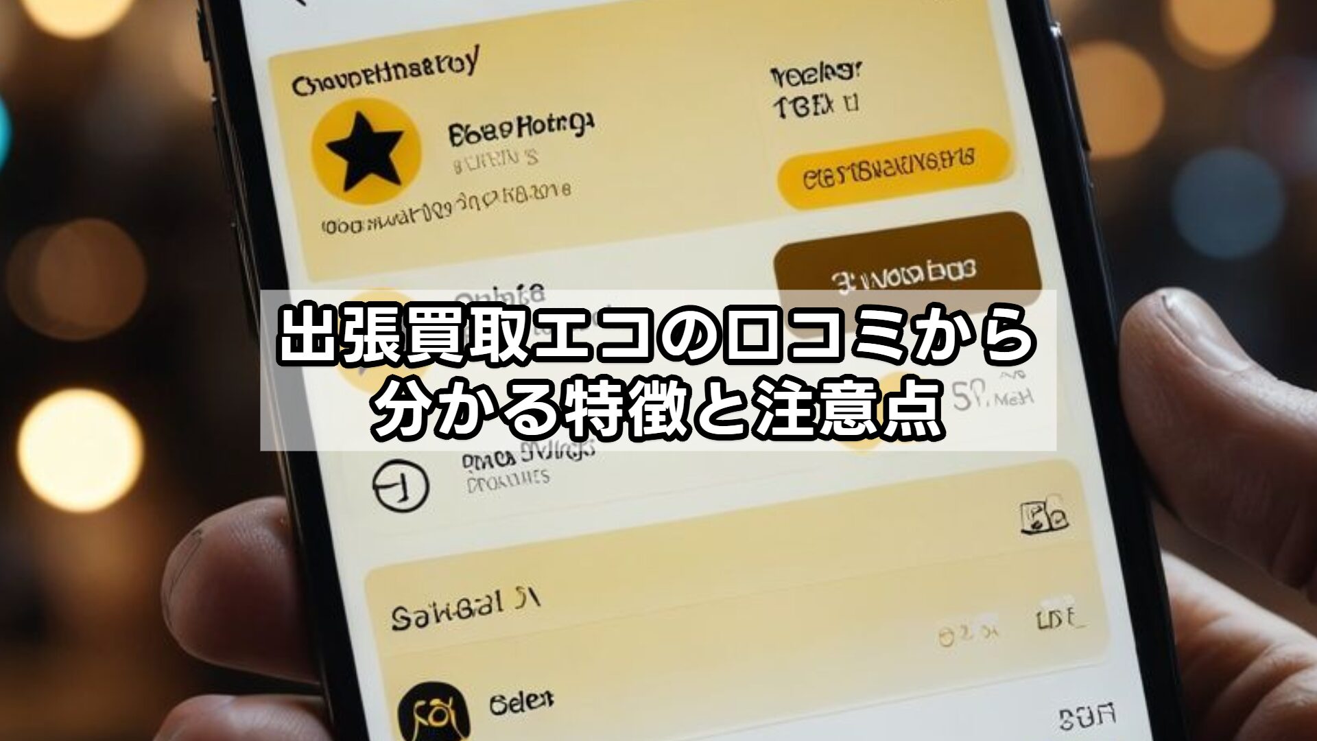 出張買取エコの口コミから分かる特徴と注意点