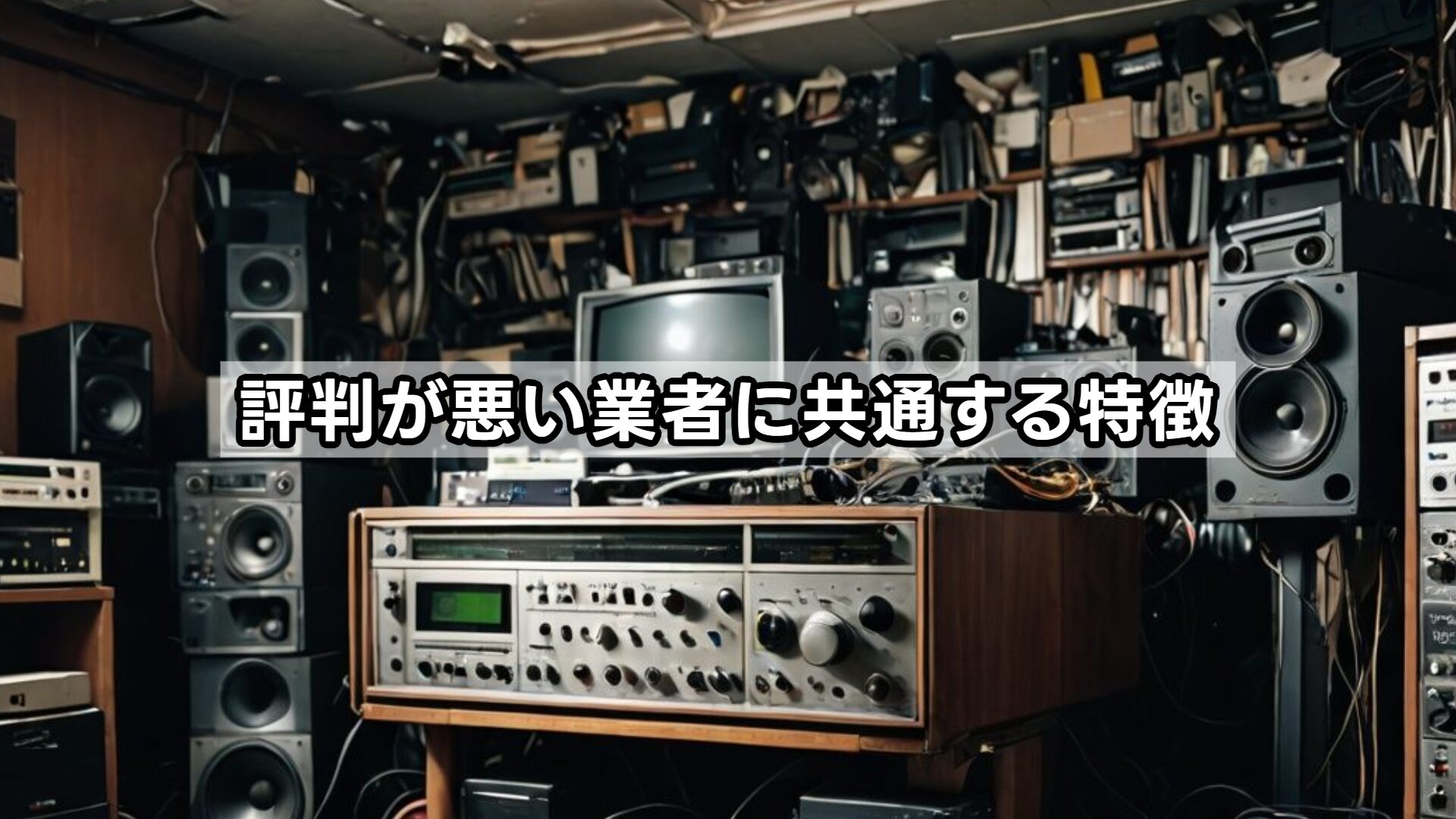 評判が悪い業者に共通する特徴