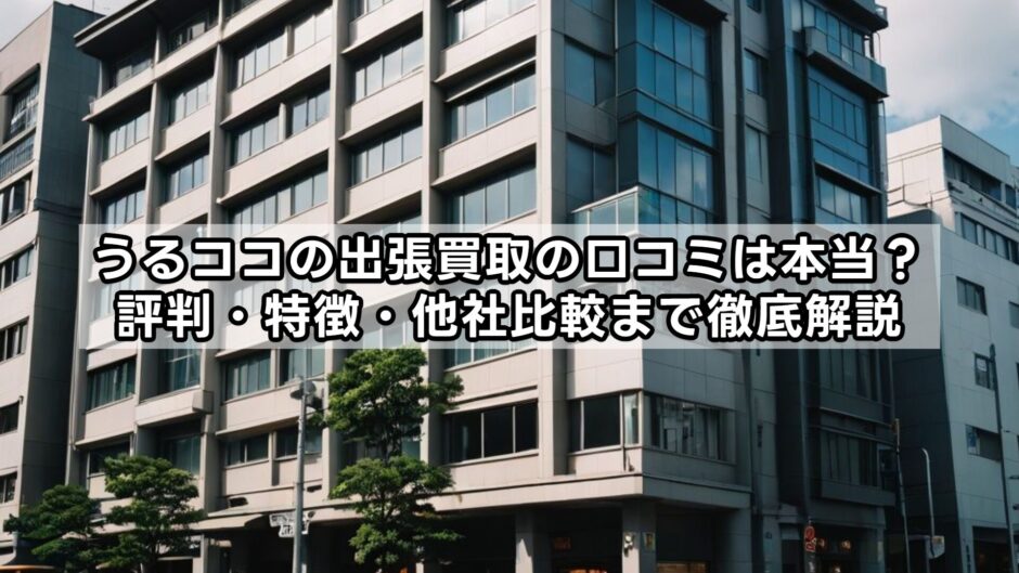 うるココの出張買取の口コミは本当？評判・特徴・他社比較まで徹底解説