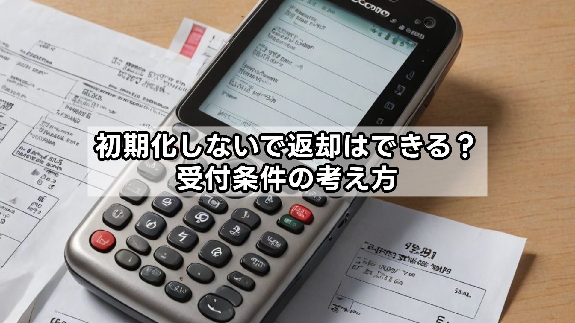 初期化しないで返却はできる？受付条件の考え方
