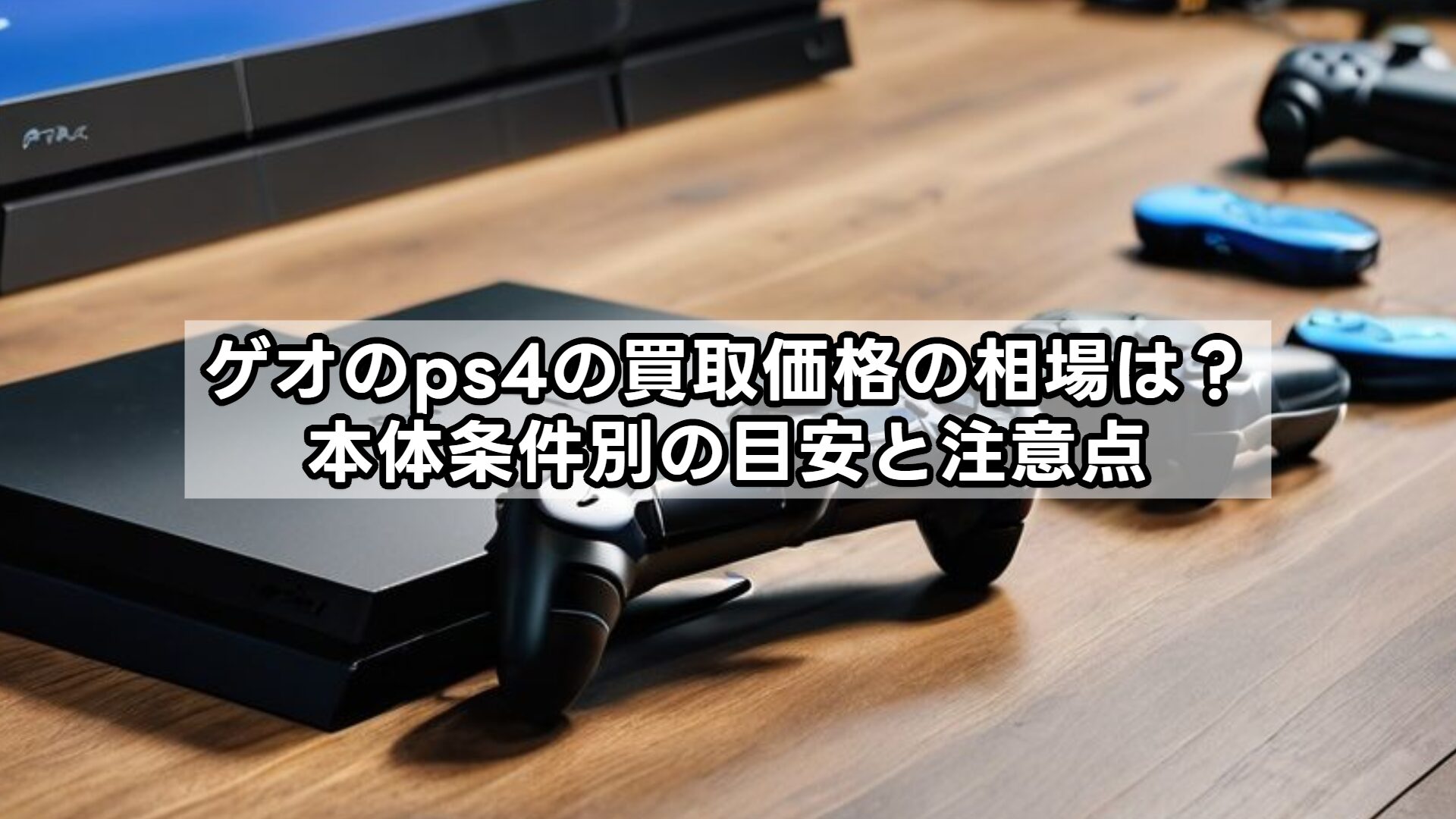 ゲオのps4の買取価格の相場は？本体条件別の目安と注意点