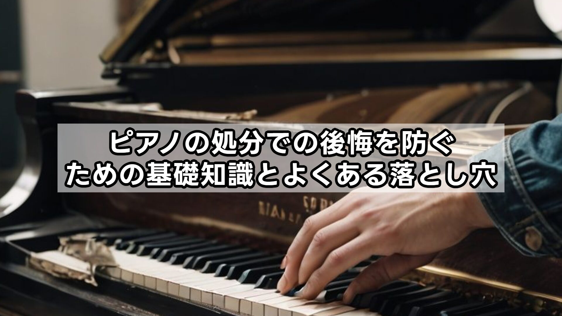 ピアノの処分での後悔を防ぐための基礎知識とよくある落とし穴