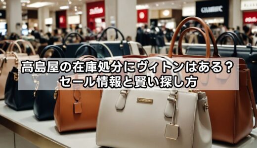 高島屋の在庫処分にヴィトンはある？セール情報と賢い探し方