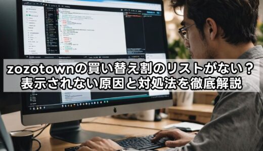 zozotownの買い替え割のリストがない？表示されない原因と対処法を徹底解説