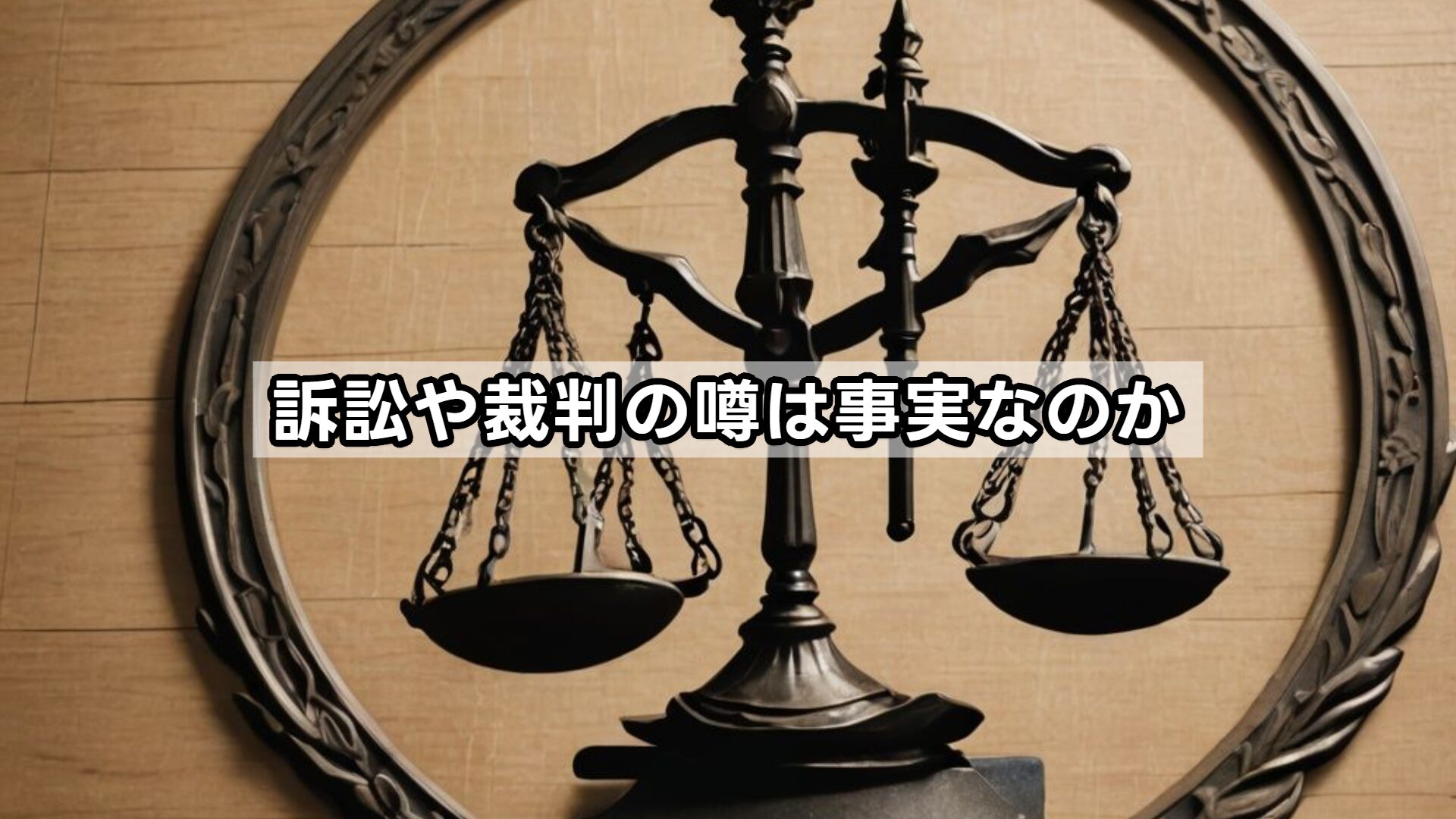 訴訟や裁判の噂は事実なのか