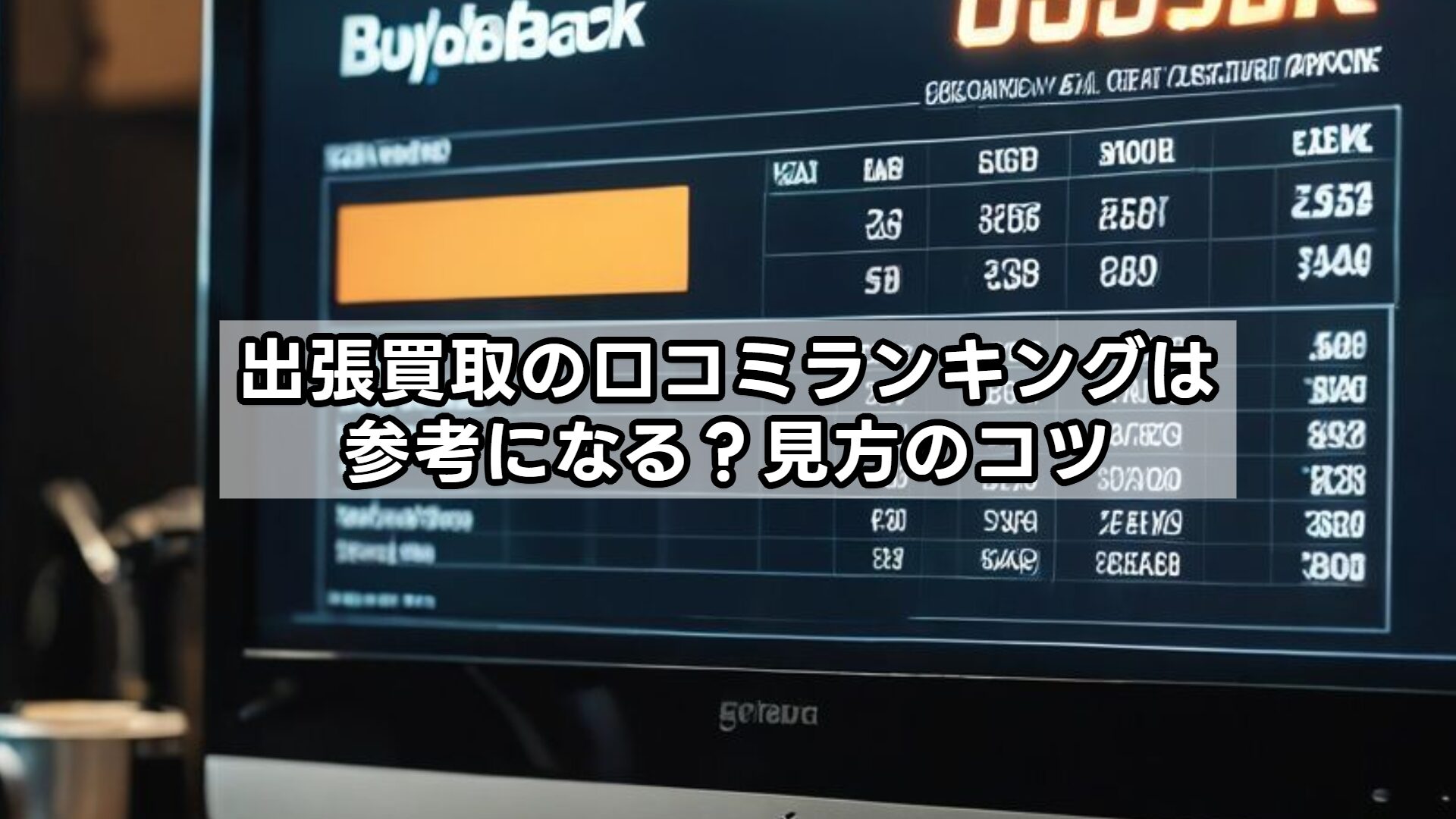 出張買取の口コミランキングは参考になる？見方のコツ