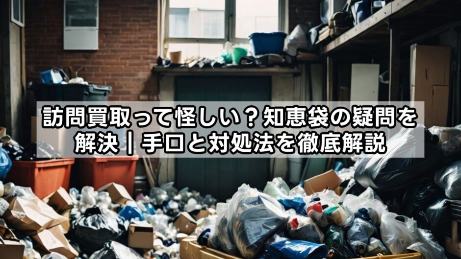 訪問買取って怪しい？知恵袋の疑問を解決｜手口と対処法を徹底解説