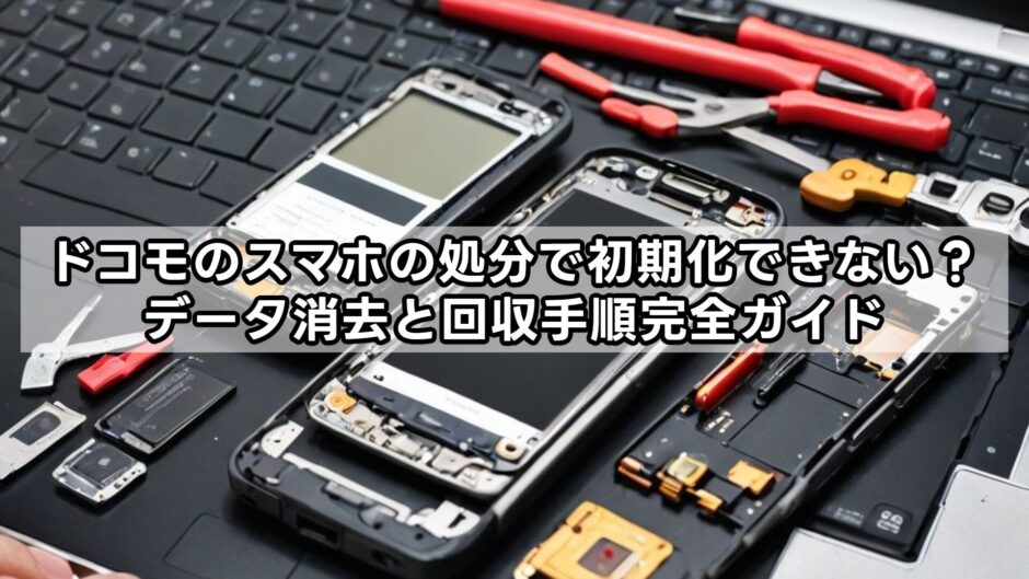 ドコモのスマホの処分で初期化できない？データ消去と回収手順完全ガイド
