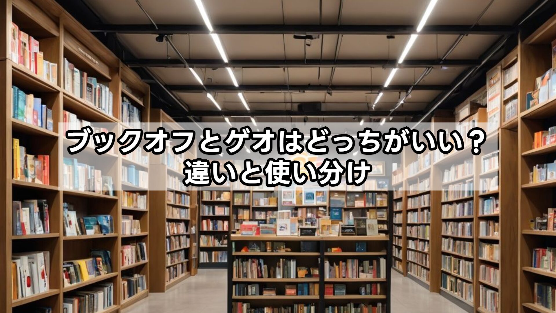 ブックオフとゲオはどっちがいい？違いと使い分け