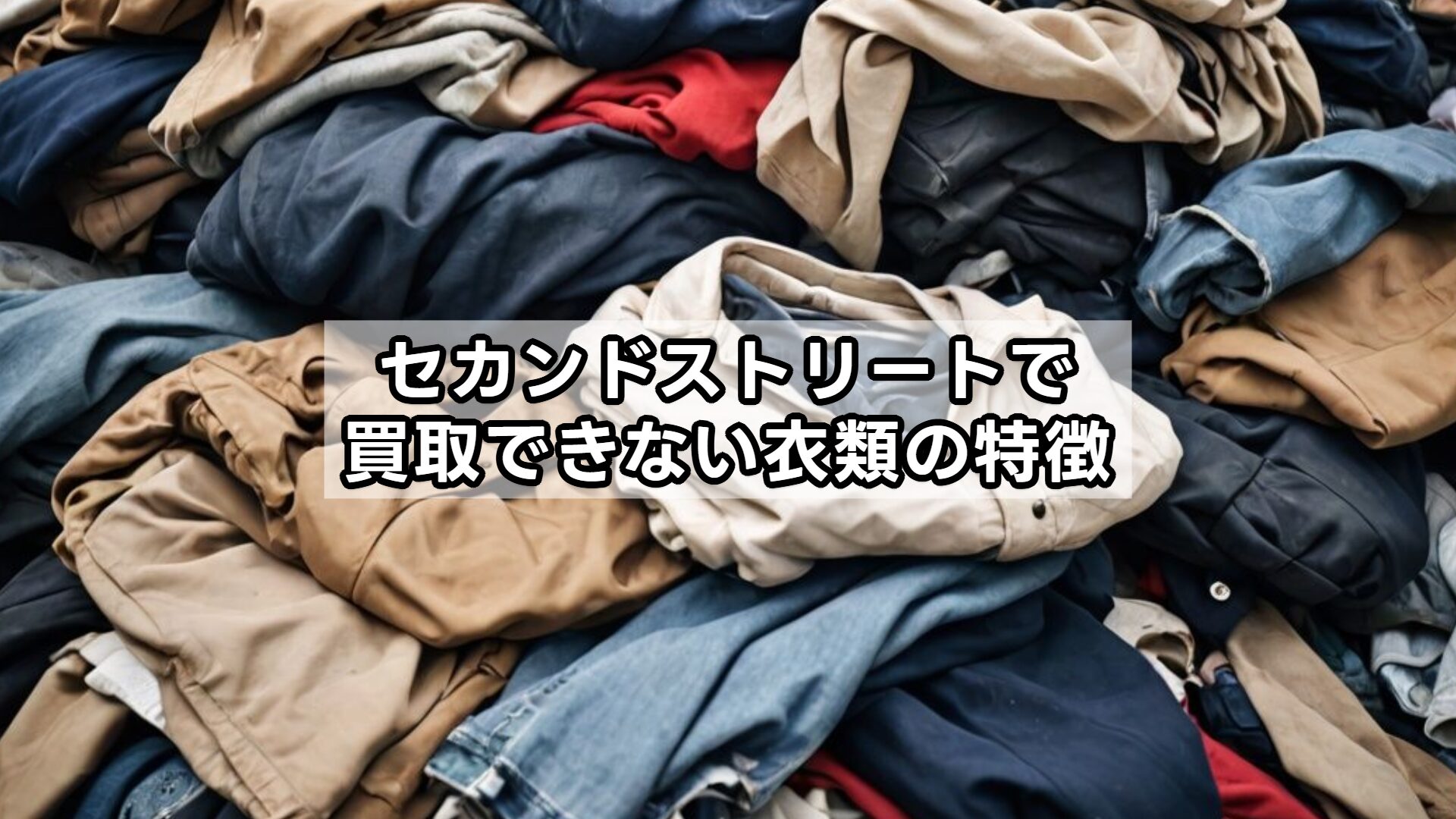 セカンドストリートで買取できない衣類の特徴