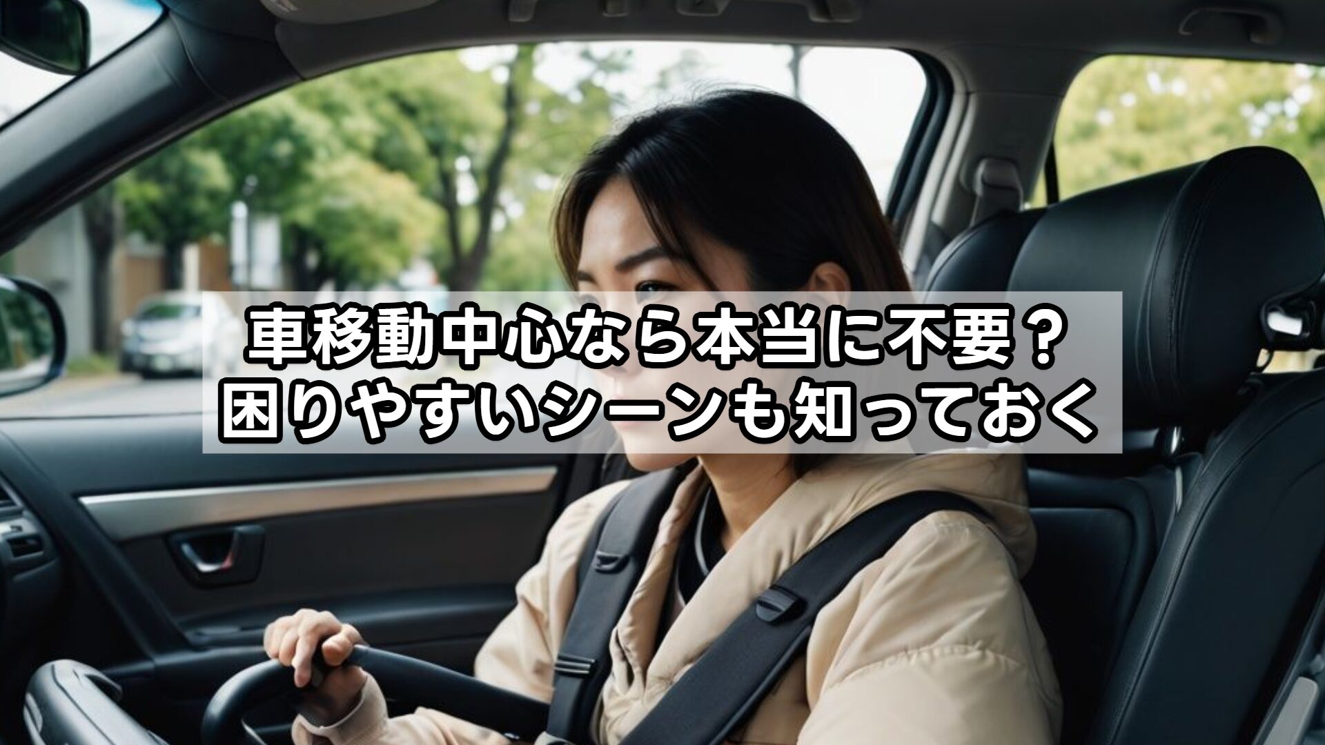 車移動中心なら本当に不要？困りやすいシーンも知っておく